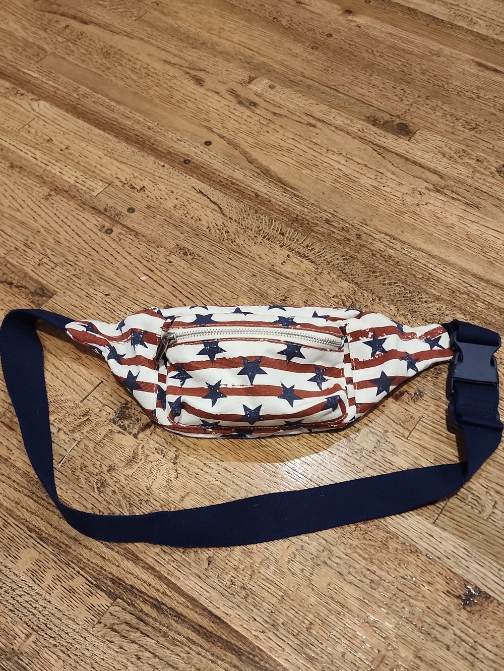 Mad Love Star & Stripe Canvas Belt Bag - Navy, White, Rust